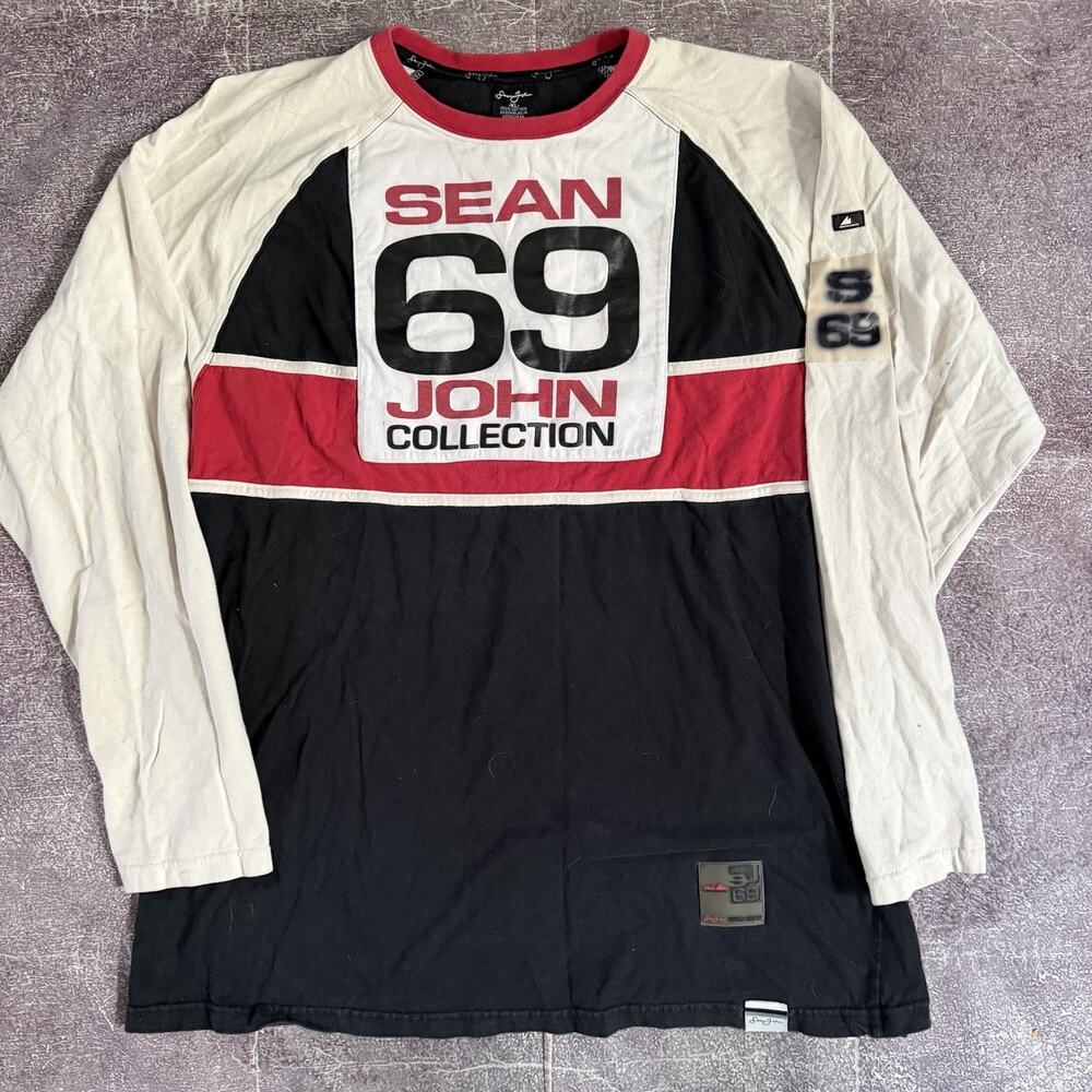 Men's Vintage Y2K Sean John 69 Collection Ski Division Long Sleeve Shirt Sz XL